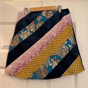 Anthropologie Maeve Multicolor Patterned Mini Skirt
